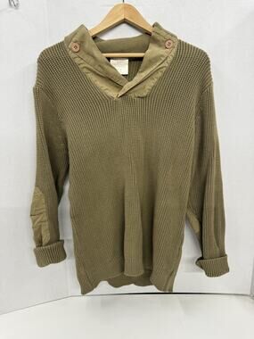 Vintage Men's Rothco Military Mechanics Sweater Pullover Tan Size XL